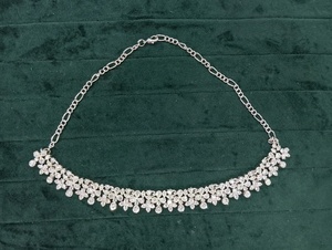 ชุดสร้อยคอมินาสีเงินสไตล์บอลลีวู้ดแบบโบราณสุดพิเศษ - Product Image 3