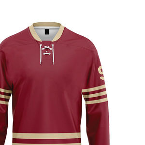 Camiseta de hockey sobre hielo personalizada con estampado por sublimación, uniforme de poliéster transpirable, costuras duraderas, ropa deportiva de secado rápido, ropa de hockey 2025 - Product Image 3