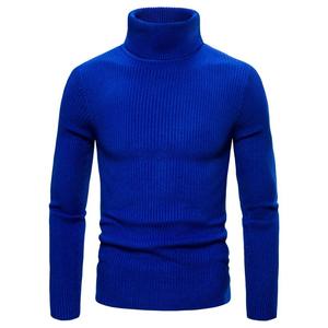 <b>Men's</b> <b>Turtleneck</b> <b>Sweater</b> with Igh Elastic Base Shirt and Long Sleeve Knitwear - Product Image 5