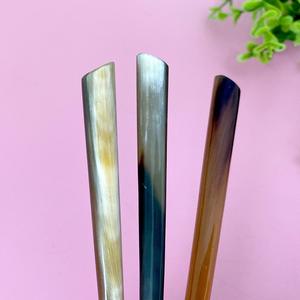 Polished <b>Finish</b> Buffalo Horn <b>Hair</b> Pins for Women's Ox Horn <b>Hair</b> Styling <b>Stick</b> Natural Accessory - Product Image 3