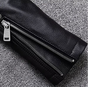 Vestes en cuir véritable Nouvelle arrivée Veste Slim Fit pour hommes - Product Image 3