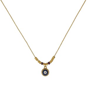 Collier pendentif œil maléfique tendance, accessoire élégant - Product Image 1