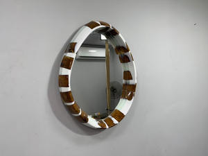 Miroir mural en bois et résine de grande qualité à prix raisonnable pour la décoration intérieure contemporaine - Product Image 5
