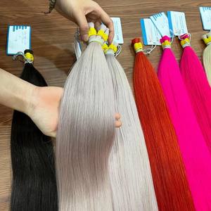 BEST QUALITY 100% Vietnamese <b>Remy</b> <b>Human</b> <b>Hair</b> <b>Extensions</b> Bulk <b>Hair</b> Silky Straight Soft and Smooth Various Color - Product Image 3