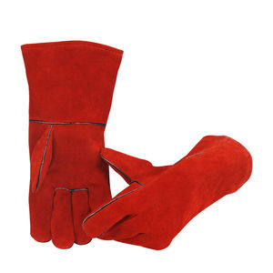 Guantes de soldadura de cuero dividido de piel de vaca a precio barato, guantes de soldadura de protección de manos de seguridad de nuevo estilo anticorte de alta exigencia - Product Image 4