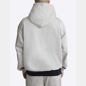 Sweat à capuche surdimensionné avec logo personnalisé, streetwear unisexe, sweat à capuche uni vierge, vente en gros, molleton de coton - Product Image 6