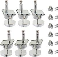 MA International Gray Silver Metal Tuning Pegs 3R+3L (6 PCS) Strings for Acoustic Guitar Machine Parts