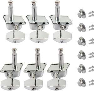 หมุดท ing โลหะสีเงินพร้อมสาย3L 6ชิ้นสำหรับชิ้นส่วนเครื่องบริดจ์กีตาร์อะคูสติกแบบคลาสสิก - Product Image 4