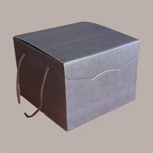 Caja de regalo de cartón gráfico de café de 5 uds para soporte de Panettone de 1kg suministros de vacaciones de Navidad con cables de 245x245H180mm - Product Image 1