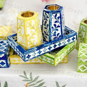 Quemador de incienso con incrustaciones de hueso Oriental tradicional con color de diseño de estrella para aromaterapia y difusor de soportes de incienso de regalo religioso - Product Image 1