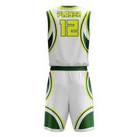 Uniformes de basket-ball très vendus par le fabricant, style personnalisé, qualité professionnelle respirante blanche et verte à un prix avec marque privée