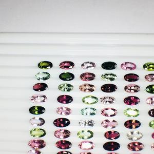 Piedra preciosa suelta de turmalina múltiple Natural AAA de excelente calidad, hermoso tamaño de 8*6mm para fabricación de joyas, certificado IGI - Product Image 1