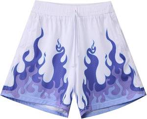 Pantalones cortos con logotipo y estampado de abullonado personalizado para hombre, alta calidad y 100% algodón, último diseño informal holgado de calle alta - Product Image 1