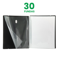 Carpeta de presentación A4 de material PP con logotipo personalizado con 30 mangas espirales flexibles bolsa de archivo fluorescente en 5 colores