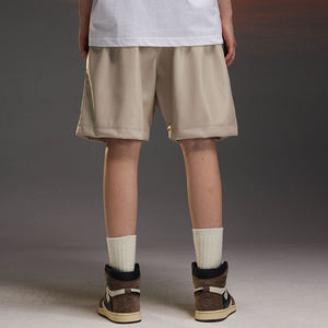 Shorts décontractés vintage en tricot pour hommes, avec cordon de serrage, taille élastique, poches, style streetwear, respirants, personnalisables, vente en gros - Product Image 6