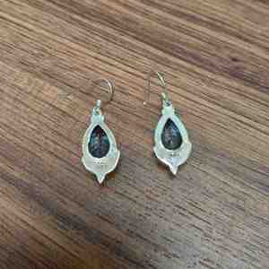 Plata de Ley 925 bohemio facetado Londres Topacio Azul pendiente de piedras preciosas de moda regalo para ella pendiente de diseñador de Venta caliente - Product Image 3