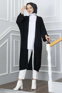 Nouvelle saison modeste femmes hiver islamique Viscose Abaya veste tunique tricots Cardigan qualité gratuite conception turque Hijab - Product Image 5