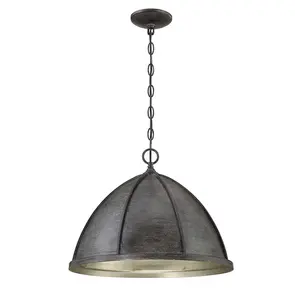 Silver Antique Design Pendant Lamp For Home Decoration hanging pendant Round shape hanging light Metal Decor Lamp