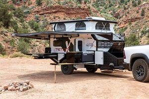Mini-caravane de voyage On The Road pour 2 personnes, légère, en aluminium, avec design sérigraphié - Product Image 6