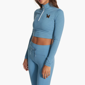 2026 Women's Winter Thick Fleece Cotton Hoodie Set Custom Crop Top Jogger & Stack Sweatpants Solid Pattern Patches Decoration - Product Image 6