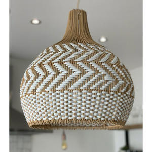 New Product Wicker Large Round Seagrass Rattan <b>Candlestick</b> <b>Holder</b> Christmas Home Decoration HNH - Product Image 2