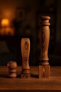 Wooden Six Column Candle Holder Suitable For Home Decor Table Centerpiece And Festive Lighting Handcrafted From India - Product Image 5