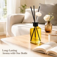 Diffuseur de roseaux à la sauge blanche apaisante, parfum d'herbes propres pour salle de bain et buanderie, huile essentielle naturelle, parfum d'ambiance pour la maison