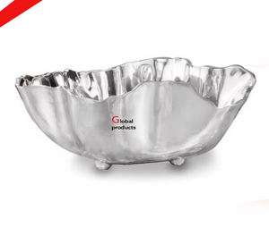 Bol de service décoratif de nourriture et de salade de table de forme ronde d'aspect martelé pour le restaurant et le bar d'hôtel - Product Image 4