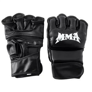 Gants MMA de meilleure qualité Ufc Mma demi-doigts Gants de boxe gagnants Gants de boxe en cuir de vachette véritable Gants de lutte Mma - Product Image 1