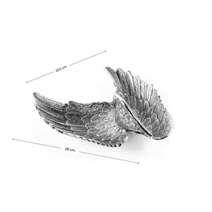 Bol de rangement en métal en forme d'aile décorative pour la maison fini antique argenté Bol de service en aluminium poli pour les noix et les bonbons pour les fêtes - Product Image 2