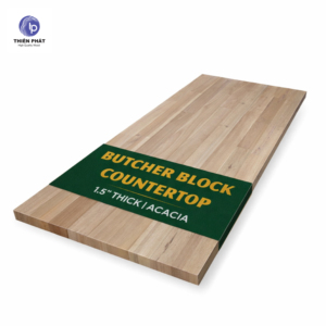 Comptoir de cuisine en bois d'acacia personnalisable, qualité BC, fabriqué au Vietnam, épaisseur de 1 à 1,26 pouces - Product Image 1