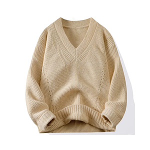 Vente en gros de chandails tricotés personnalisés chandails tricotés respirants à manches longues Vêtements décontractés chandails tricotés - Product Image 6