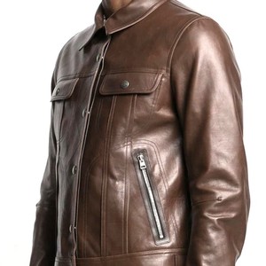 Vestes en cuir personnalisées pour hommes et femmes Vestes en cuir de style streetwear de qualité supérieure avec logo personnalisé - Product Image 2