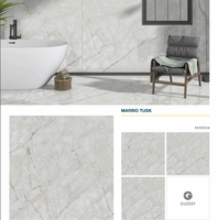 Carreaux de sol en porcelaine antibactériens antidérapants modernes de qualité supérieure 120x120cm 9mm d'épaisseur Modèle Marbo Blanc pour hôtels et villas