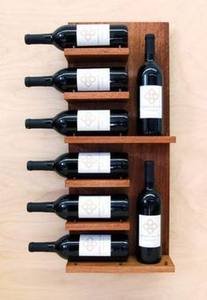 Casier à vin mural en bois d'acacia de mangue le plus vendu nouveau design pour une utilisation de refroidisseur décoratif - Product Image 5