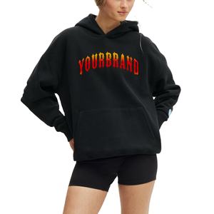 Personalizado Drop Shoulder Heavyweight 100% algodón Nueva llegada de gran tamaño Sudaderas con capucha de las mujeres de manga larga Ropa informal Sudadera con capucha - Product Image 1