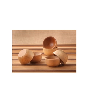 Mini cuenco de madera y precio barato de tamaño personalizado con forma redonda amigable a la venta - Product Image 1