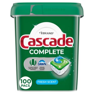 Cascade Complete <b>Dishwasher</b> Pods, Action Pacs <b>Dishwasher</b> <b>Detergent</b> Tabs, Fresh, 100 Count - Product Image 1