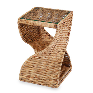 Mesa auxiliar de jacinto de agua para sala de estar, precio al por mayor, mesas auxiliares de fibra natural más vendidas - Product Image 4