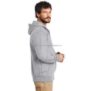 Sweat à capuche zippé personnalisé pour homme 2025, avec logo, impression sérigraphique en relief, couleur personnalisée - Product Image 6