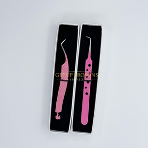 Pinzas Profesionales para Extensión de Pestañas de 90 Grados, Color Rosa, Acero Inoxidable, Punta Plateada, Pinzas de Aislamiento para Pestañas, Hello Kitty - Product Image 6