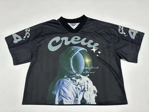 เสื้อฟุตบอลวินเทจสไตล์เรโทรแบบตาข่าย ปรับแต่งได้ ใส่ได้ทั้งชายและหญิง ไซส์พลัส แขนสั้น สำหรับชุดทีม ชุดลำลอง สตรีทแวร์ ทรงโอเวอร์ไซส์ - Product Image 6