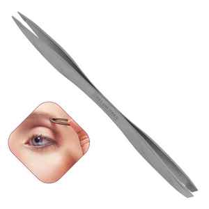 Pince à sourcils pointue inclinée fabriquée au Pakistan pour épiler les cheveux 2024 double face en acier inoxydable de haute qualité - Product Image 6