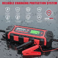 Chargeur de batterie de voiture portable GOOLOO S6 LiFePO4/Plomb-acide 6V/12V 6A avec écran LCD, protection IP65, garantie 1 an