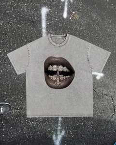 T Shirt Vintage Washed T-shirts Hommes Retro Streetwear Manches Courtes Manga Oversized Acid Tops - Product Image 3