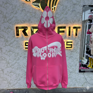 Sweat à capuche avec fermeture éclair de qualité pure, fabriqué en usine, à bas prix, pour hommes - Product Image 1