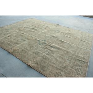 9,7x11,8 ft Vintage Turkish Rug, Oversize Rug, <b>Brown</b> <b>Wool</b> Rug - Product Image 3