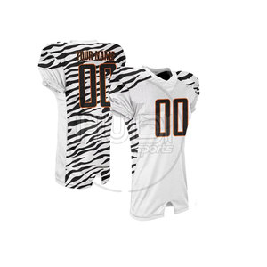 Conjunto de Jersey de fútbol americano personalizado de tendencia superior 2025 transpirable 100% poliéster diseño de manga corta talla grande al por mayor - Product Image 3