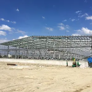 Projeto de construção de estrutura de aço pré-fabricada para armazém