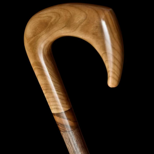 Bastón de madera ajustable construido, nudos fuertes, bastón estándar internacional múltiple para ancianos para senderismo, goma cómoda - Product Image 2